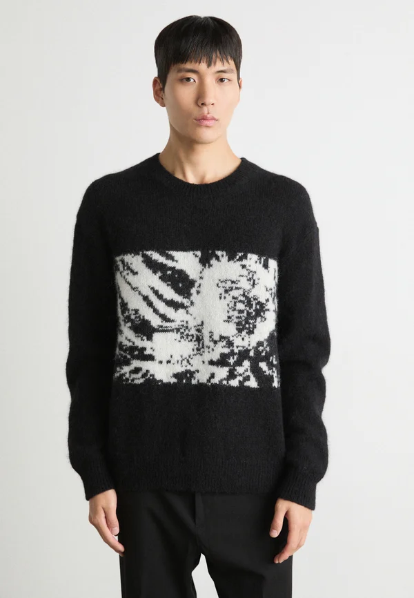 VILHELM ENERGY - Strickpullover - black cloud dancer