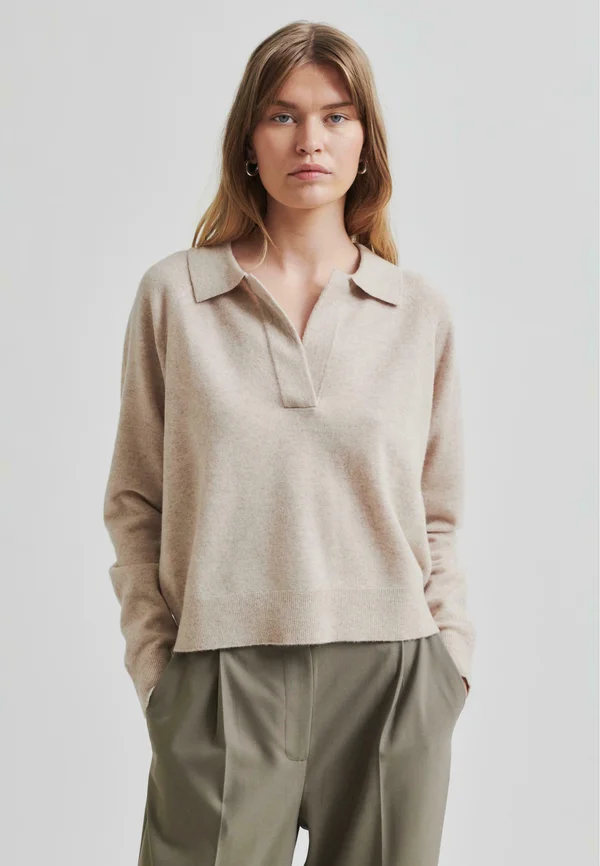 VILJE - Strickpullover - camel