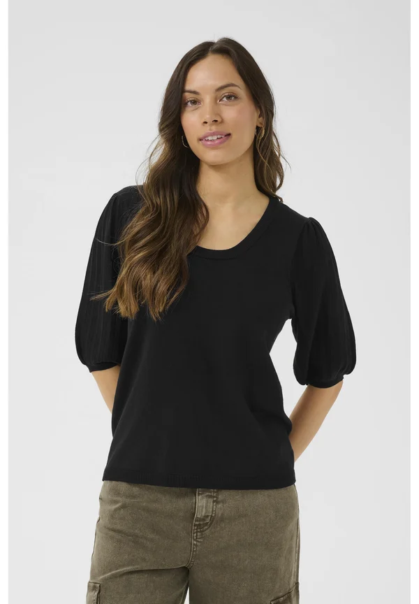 VILLEA - Strickpullover - pitch black