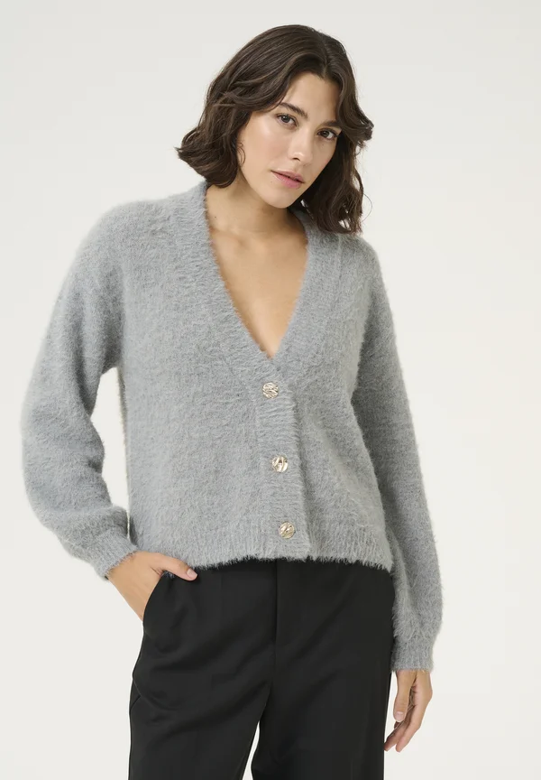 VILMA - Strickjacke - light grey melange