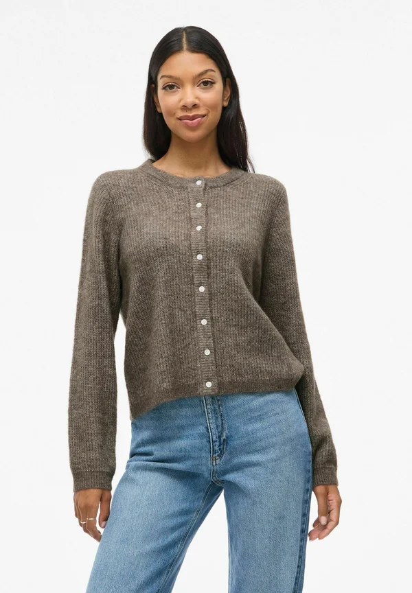 VILORY O NECK - Strickjacke - light brown