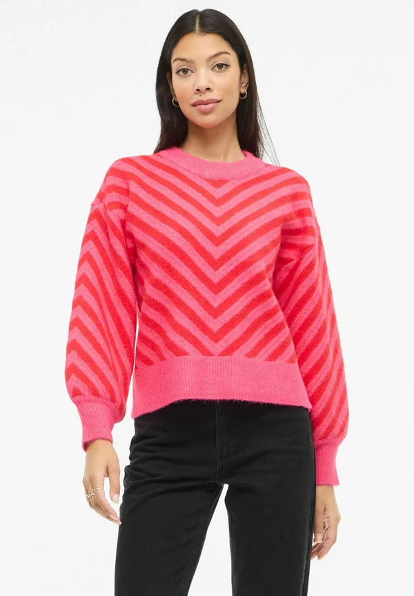 VILUNA RUNDHALS - Strickpullover - pink yarrow