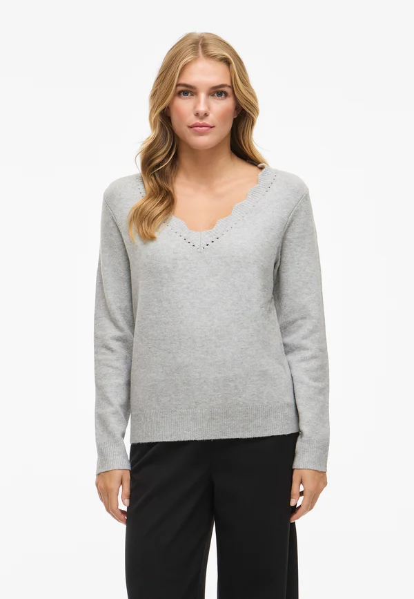 VINIKOLINA - Strickpullover - light grey