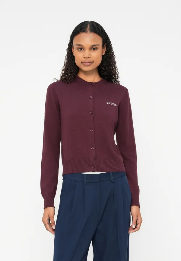 VINNY - Strickjacke - catawba grape