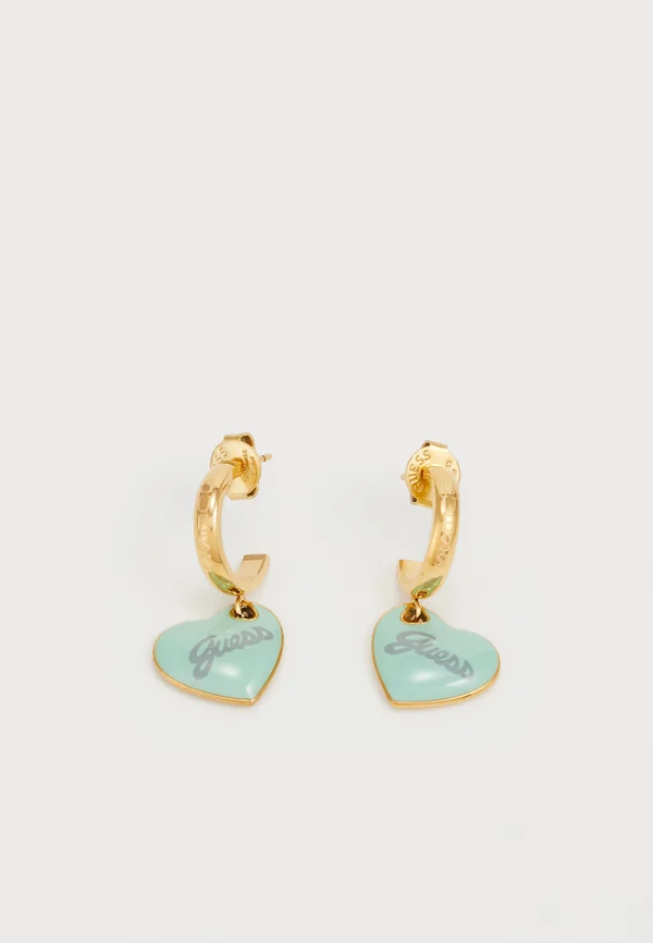 VINTAGE GUESS - Ohrringe - yellow gold-coloured/turquoise