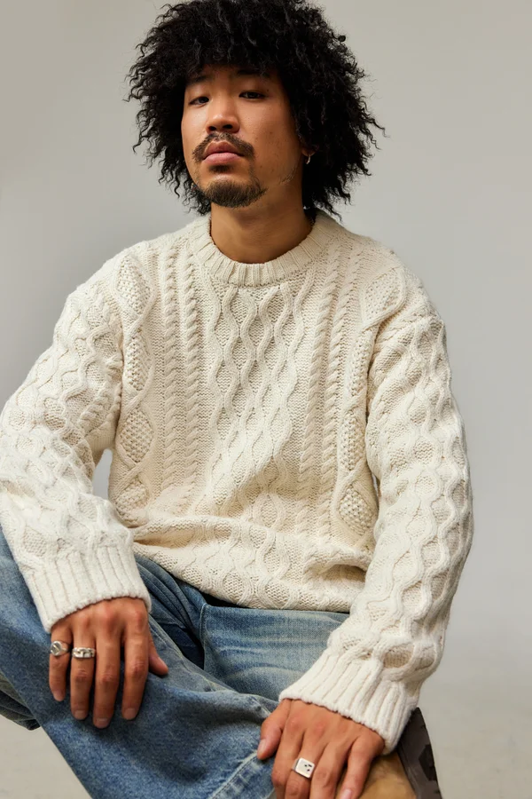 VINTAGE  - Strickpullover - ecru