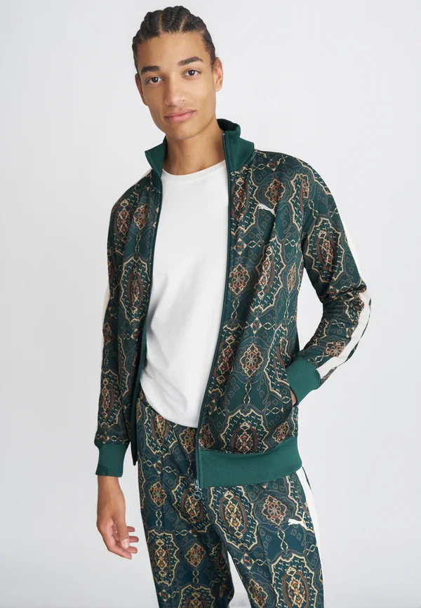 VINTAGE TRACK JACKET - Sweatjacke - green terrain