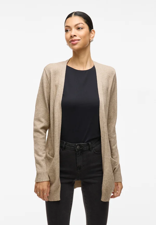 VIRIL OPEN CARDIGAN - Strickjacke - beige