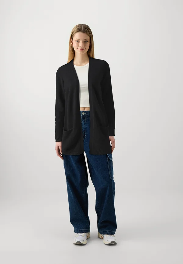 VIRIL OPEN CARDIGAN - Strickjacke - black