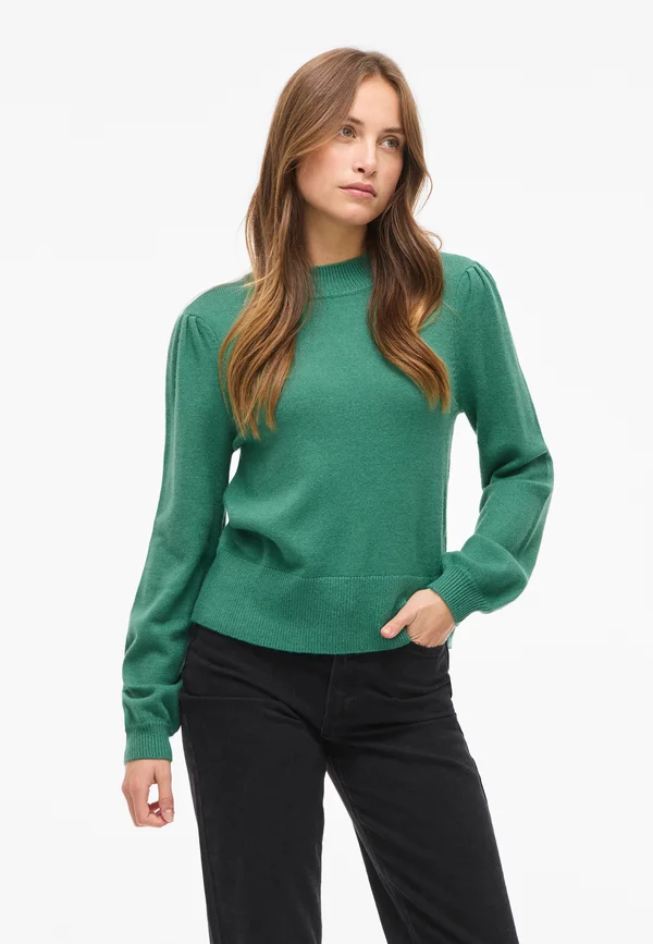 VIRIL TURTLE BALLOON - Strickpullover - bottle green melange