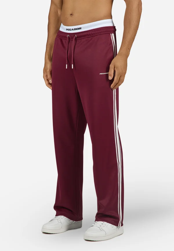 VIRO WIDE TRACKPANTS - Jogginghose - maroon red