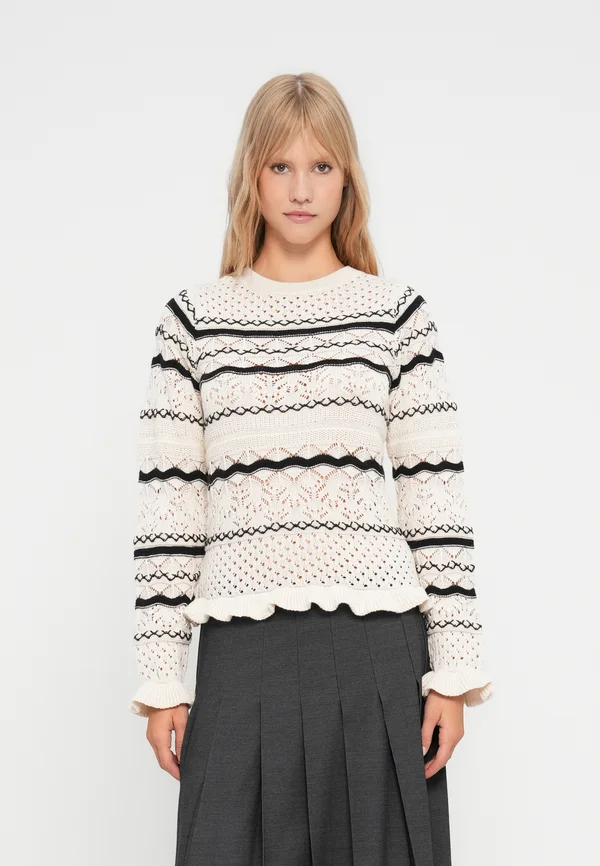 VISARAH  - Strickpullover - birch/black