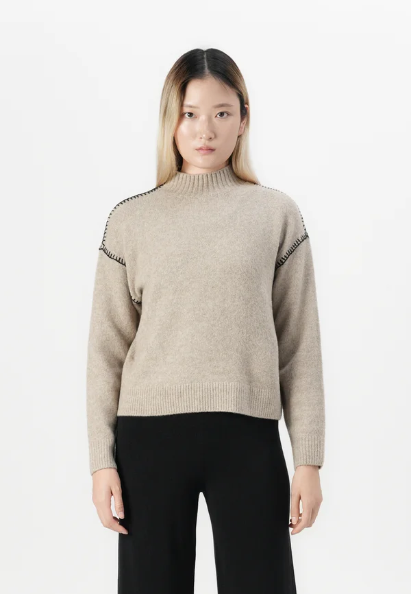 VITRYGVE PULLOVER - Strickpullover - feather gray/black