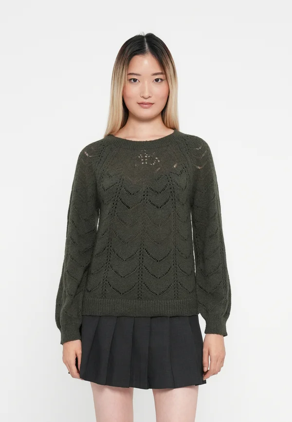 VITULI O NECK DETAIL  - Strickpullover - deep depths