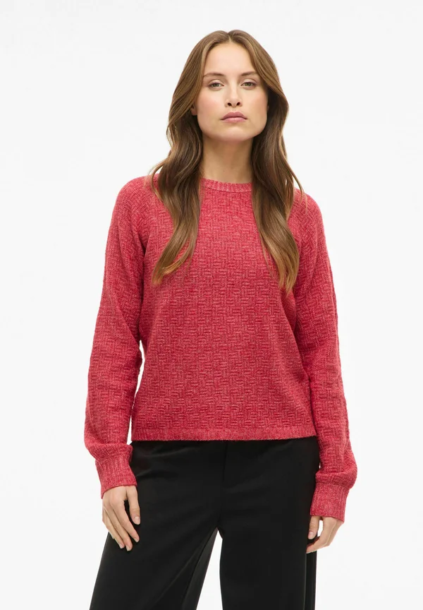 VIVILAS RUNDHALS - Strickpullover - jester red