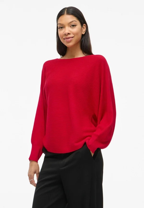 VIVILJA U-BOOT-AUSSCHNITT - Strickpullover - mars red