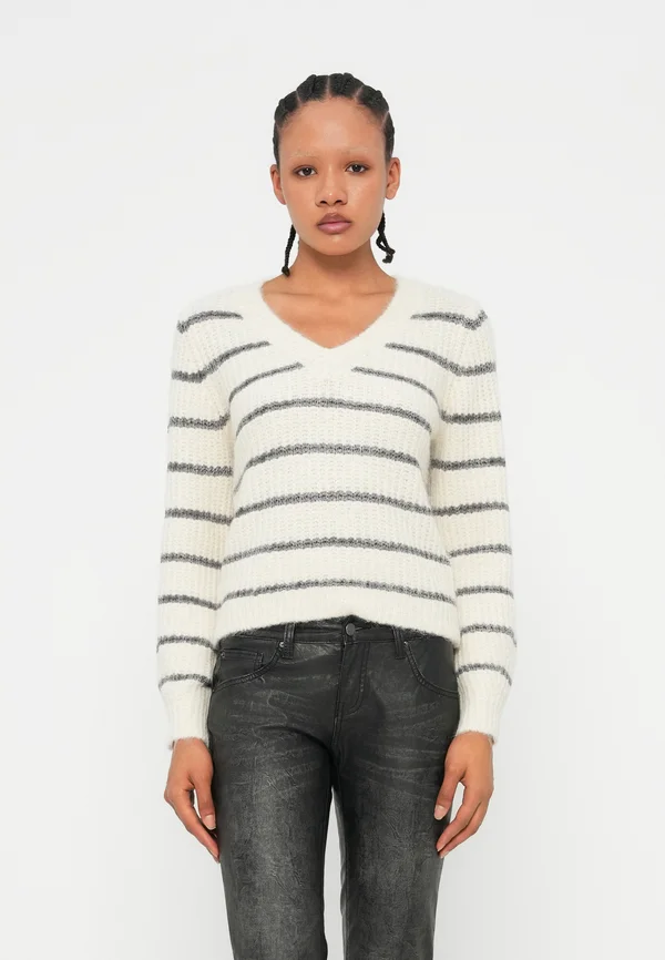 VMAWESOME STRIPE  - Strickpullover - birch/silver coloured