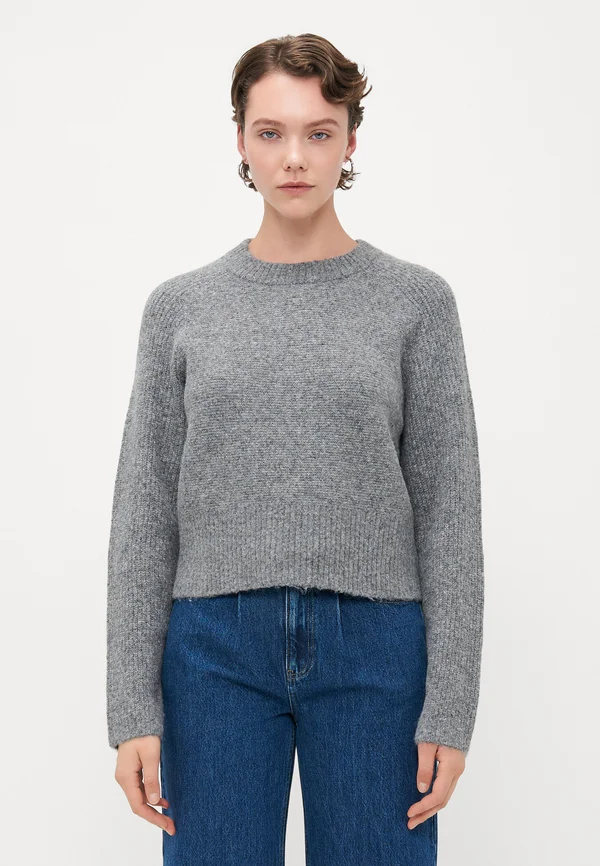 VMBANG O NECK  - Strickpullover - medium grey melange