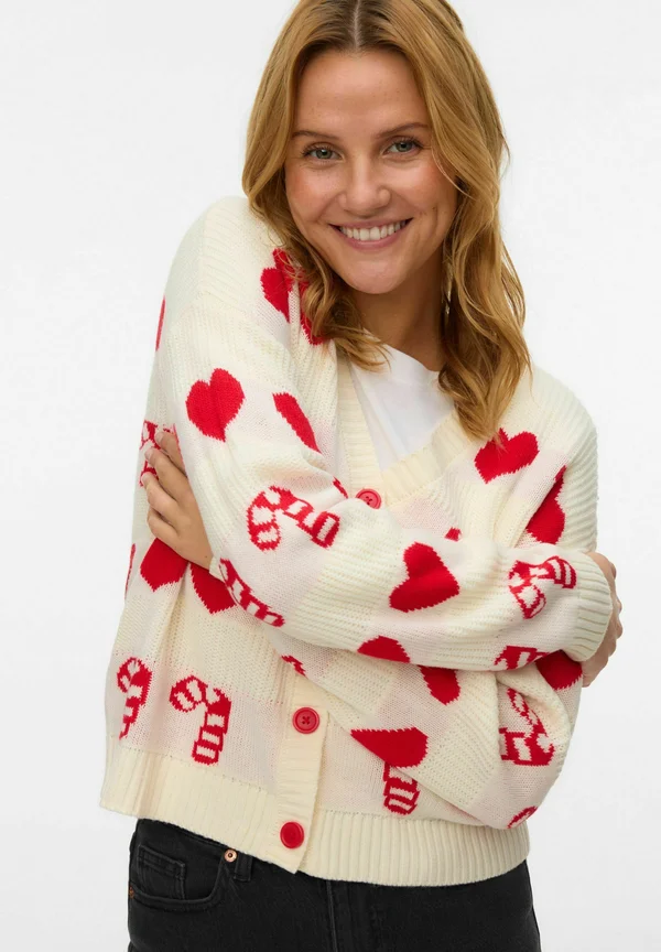VMCANDYHEARTS  - Strickjacke - birch