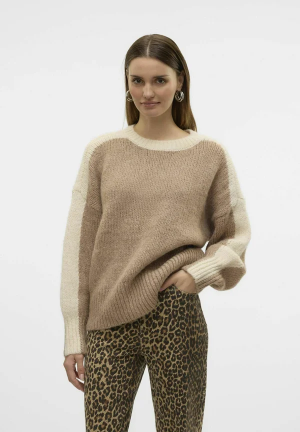 VMCORDELIA LS O-NECK PULLOVER GA - Strickpullover - silver mink