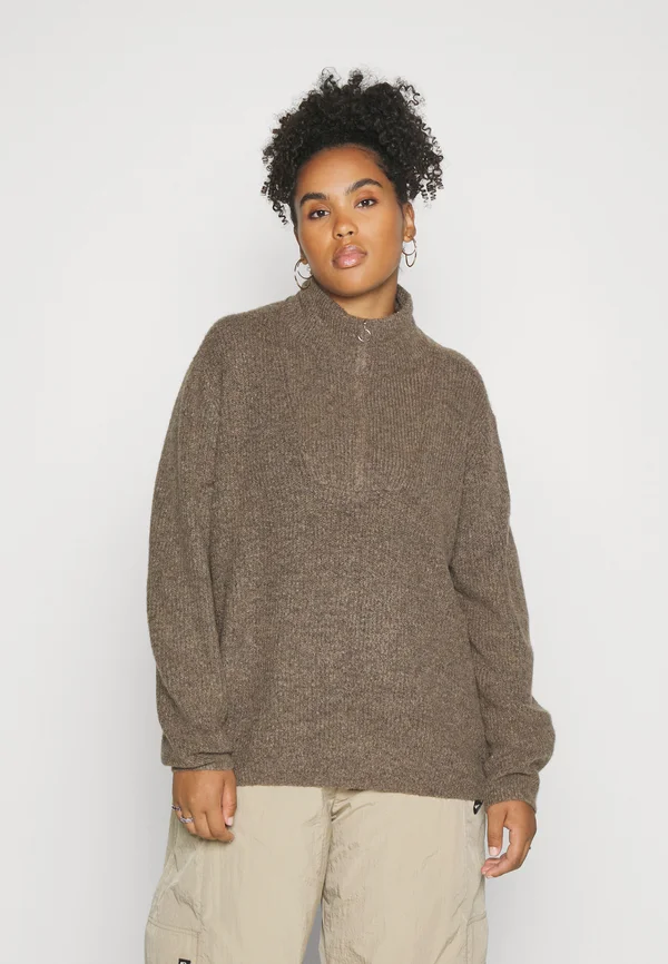 VMCPLAZA ZIPPER  - Strickpullover - brown lentil