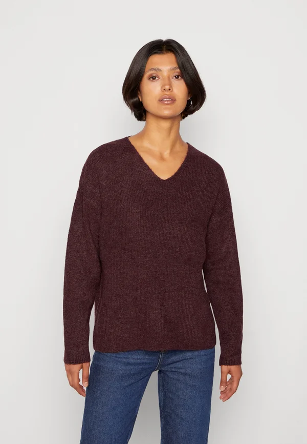 VMCREWLEFILE VNECK  - Strickpullover - winetasting