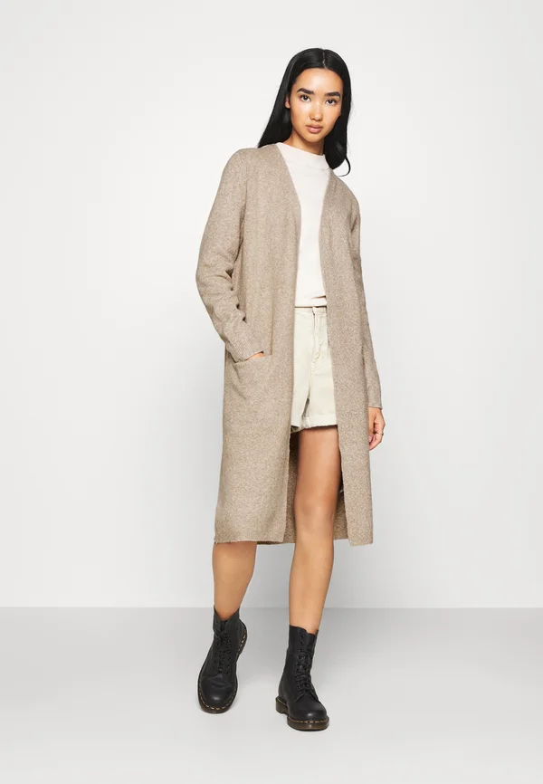 VMDOFFY LS LONG OPEN GA NOOS - Strickjacke - sepia tint melange