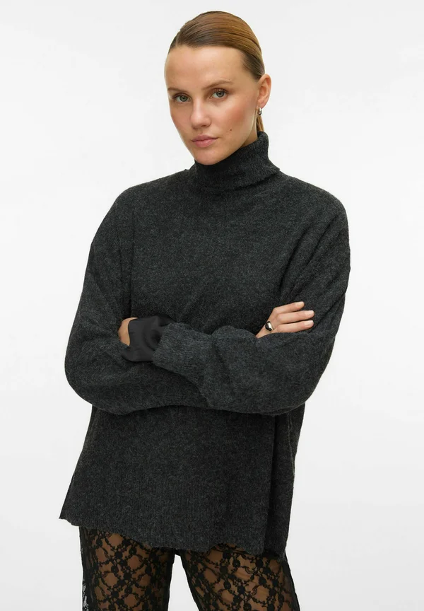 VMDOFFY ROLL NECK - Strickpullover - black