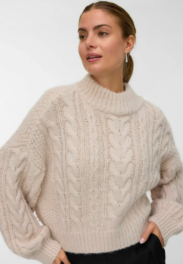 VMDREAM CROP - Strickpullover - silver gray