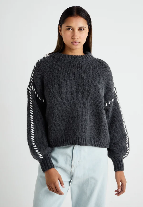 VMFENG O NECK  - Strickpullover - asphalt