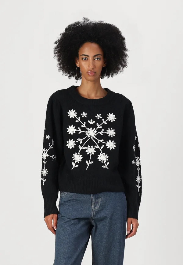 VMGAIA O-NECK - Strickpullover - black