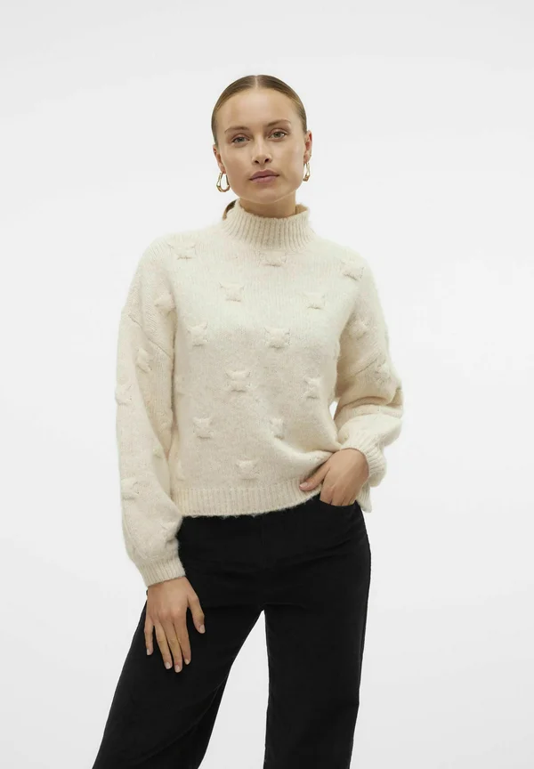 VMGAIL LS HIGHNECK  - Strickpullover - birch