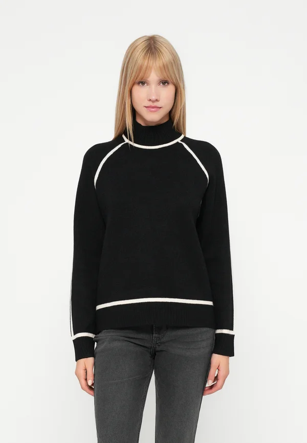 VMGOLD HIGH NECK - Strickpullover - black