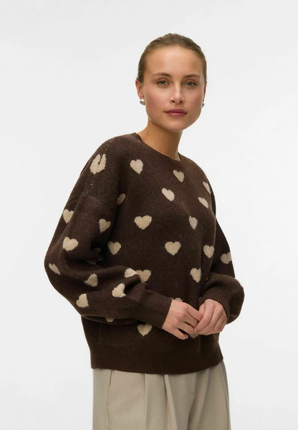 VMHEART   - Strickpullover - chocolate martini