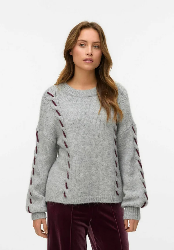 VMILINA - Strickpullover - light grey melange