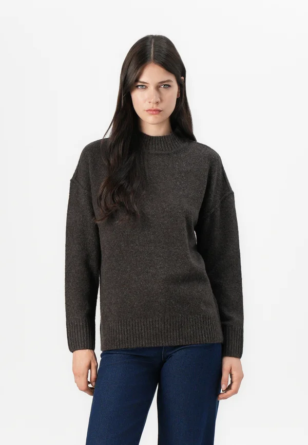 VMILSE HIGHNECK PULLOVER - Strickpullover - chocolate torte