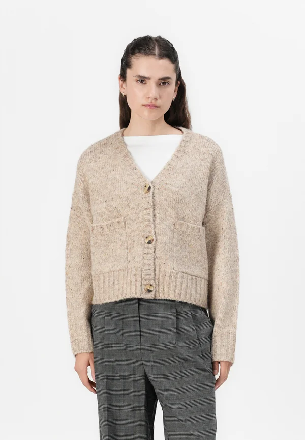 VMINGRID V-NECK  - Strickjacke - beige