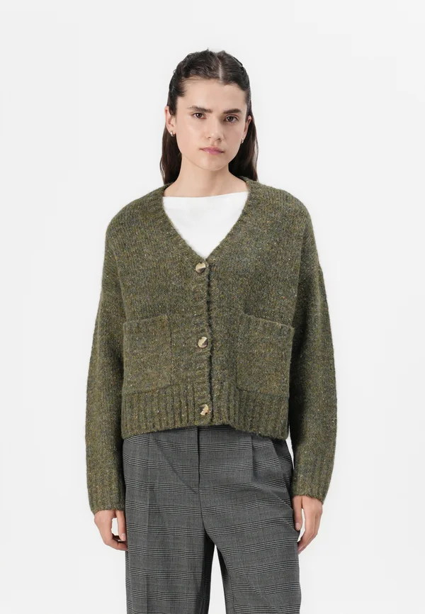 VMINGRID V-NECK  - Strickjacke - grape leaf