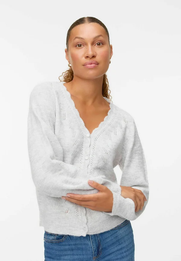 VMLYA - Strickjacke - light grey melange