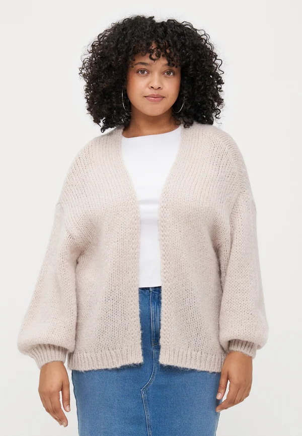 VMMAYBE OPEN - Strickjacke - oatmeal