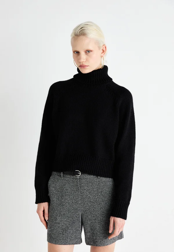 VMMIRANDA ROLLNECK SHORT - Strickpullover - black