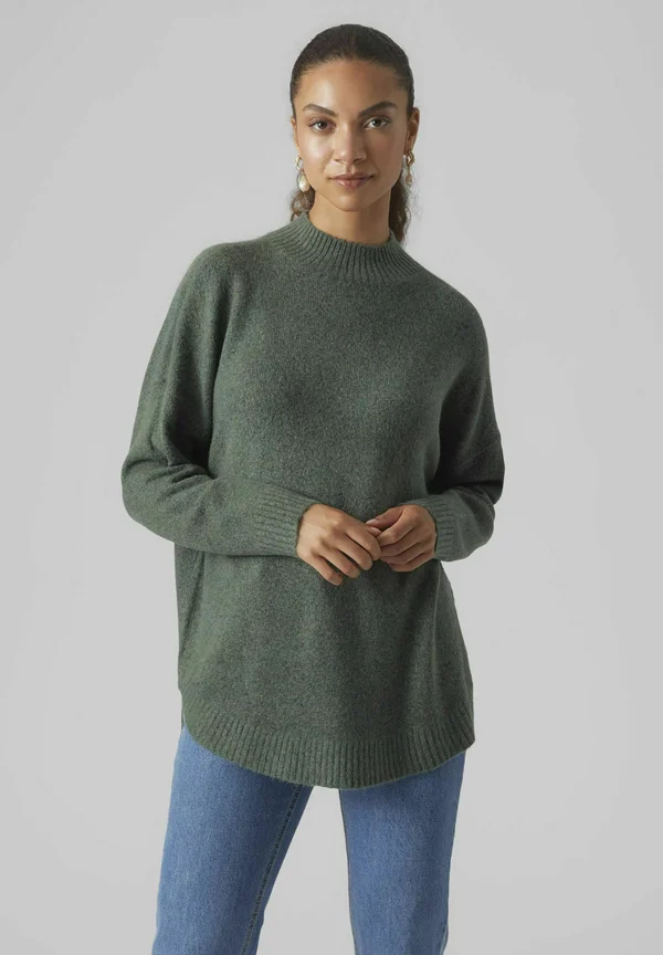 VMPLAZA LS HIGHNCK LONG  GA NOOS - Strickpullover - dark forest