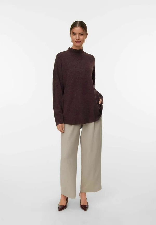 VMPLAZA LS HIGHNCK LONG  GA NOOS - Strickpullover - fudge