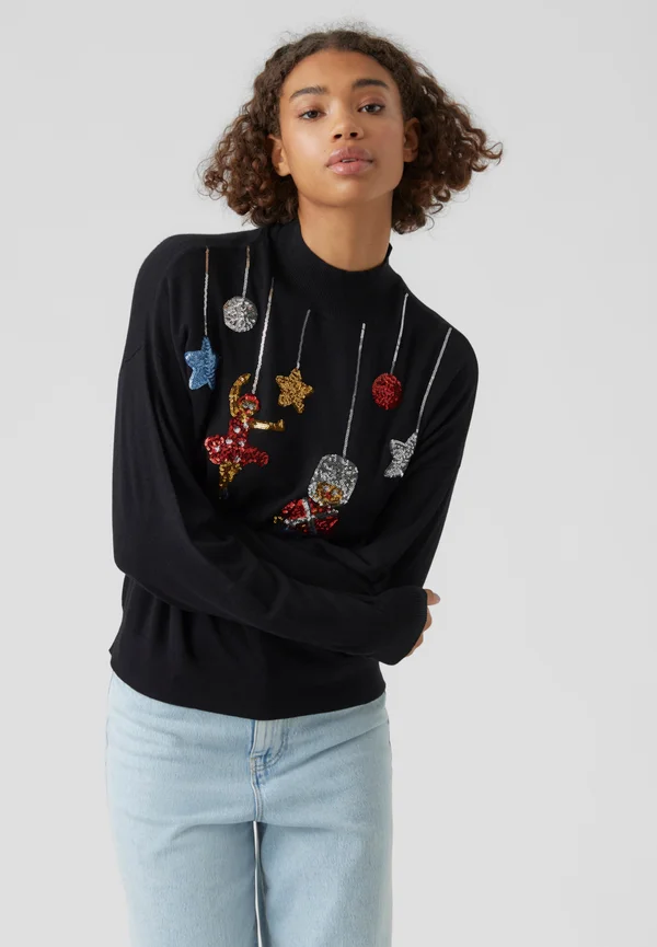 VMQUEENGUARD XMAS - Strickpullover - black
