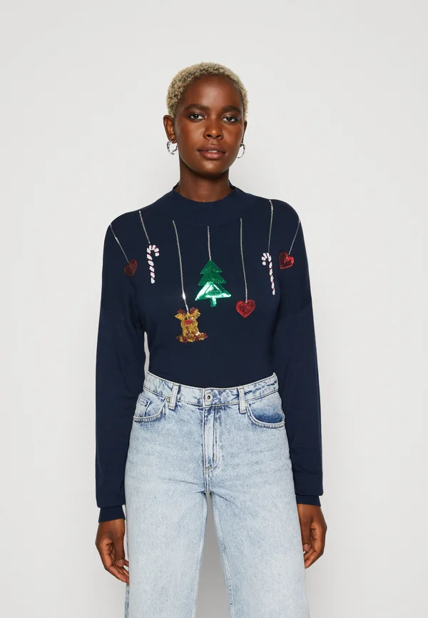 VMQUEENGUARD XMAS - Strickpullover - dark blue