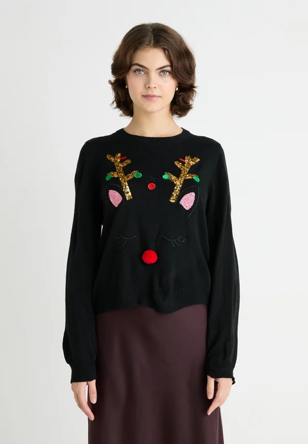 VMRUDOLF O NECK  - Strickpullover - black