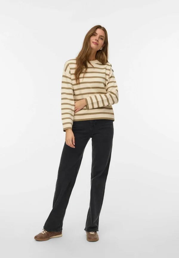 VMSABA O-NECK BUTTON  - Strickpullover - birch