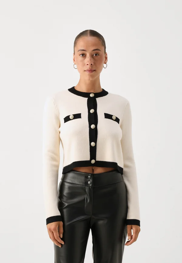VMSABA SHORT BUTTON  - Strickjacke - birch/black