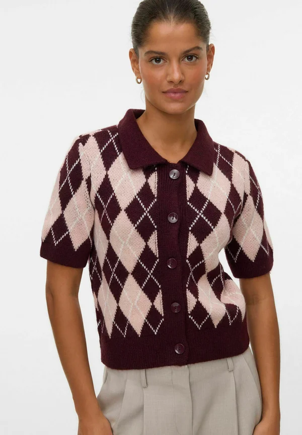 VMSALLY CARDIGAN - Strickjacke - burgundy