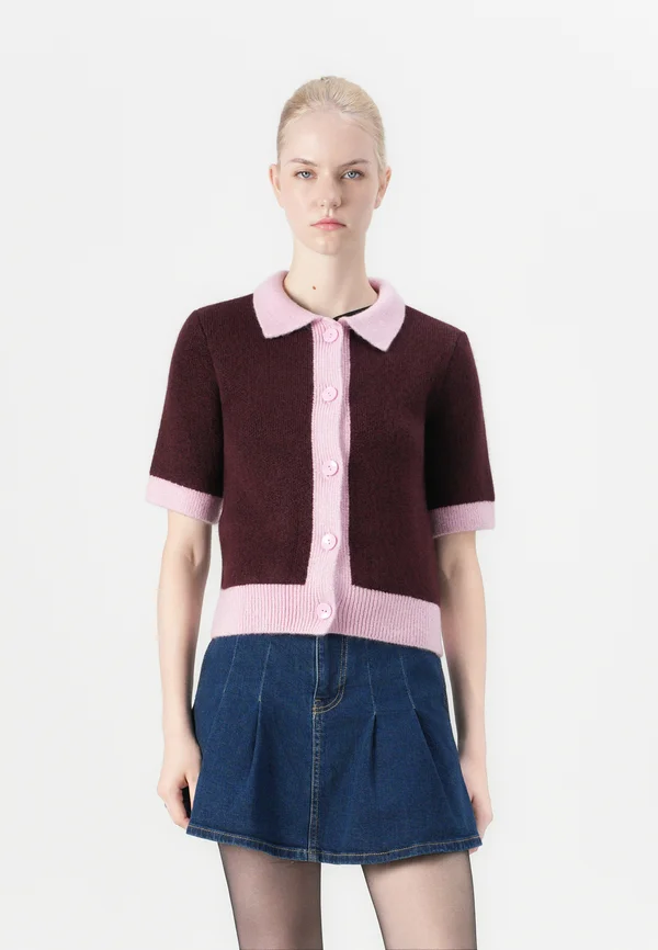 VMSALLY CARDIGAN - Strickjacke - burgundy